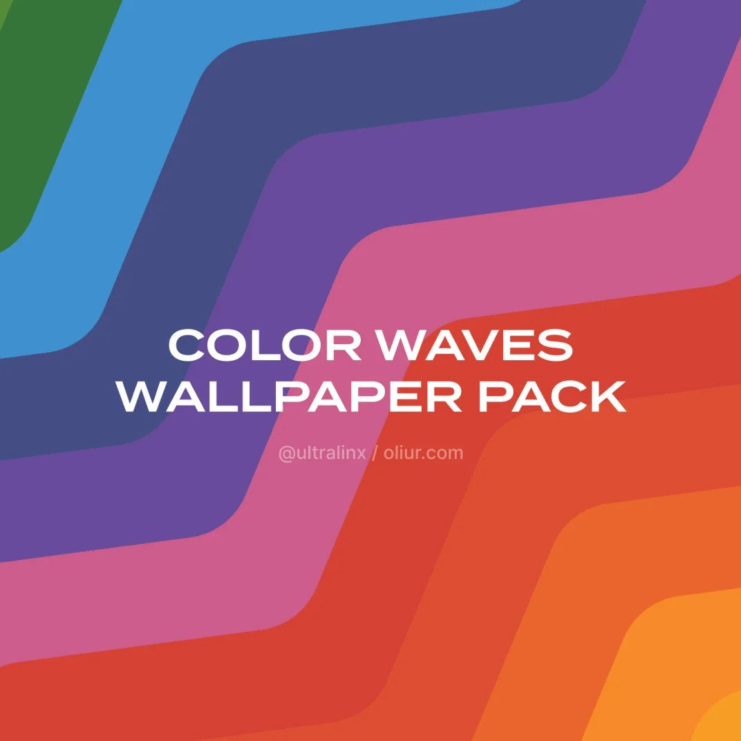 Oliur Ultralinx Color Waves Wallpaper Pack